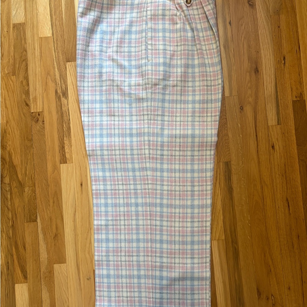 Sezane Plaid Trousers in Pastel Shades - Picture 12 of 12